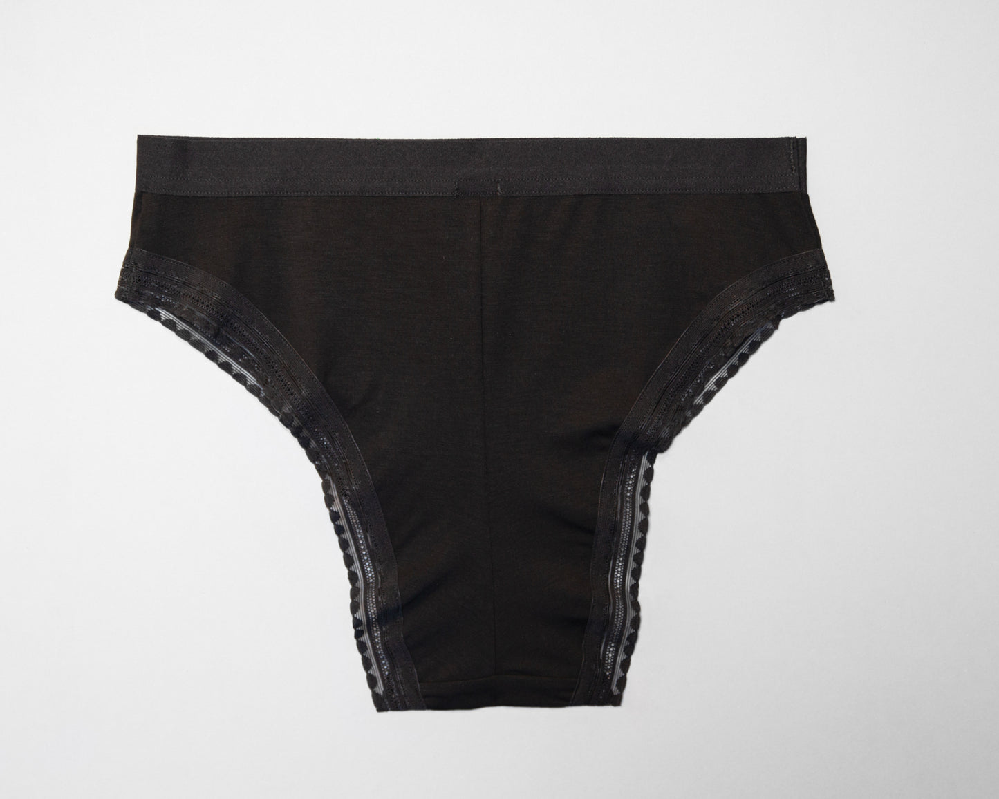 Full back view of The Bamboo High Cut with standard elastic in the leg opening.