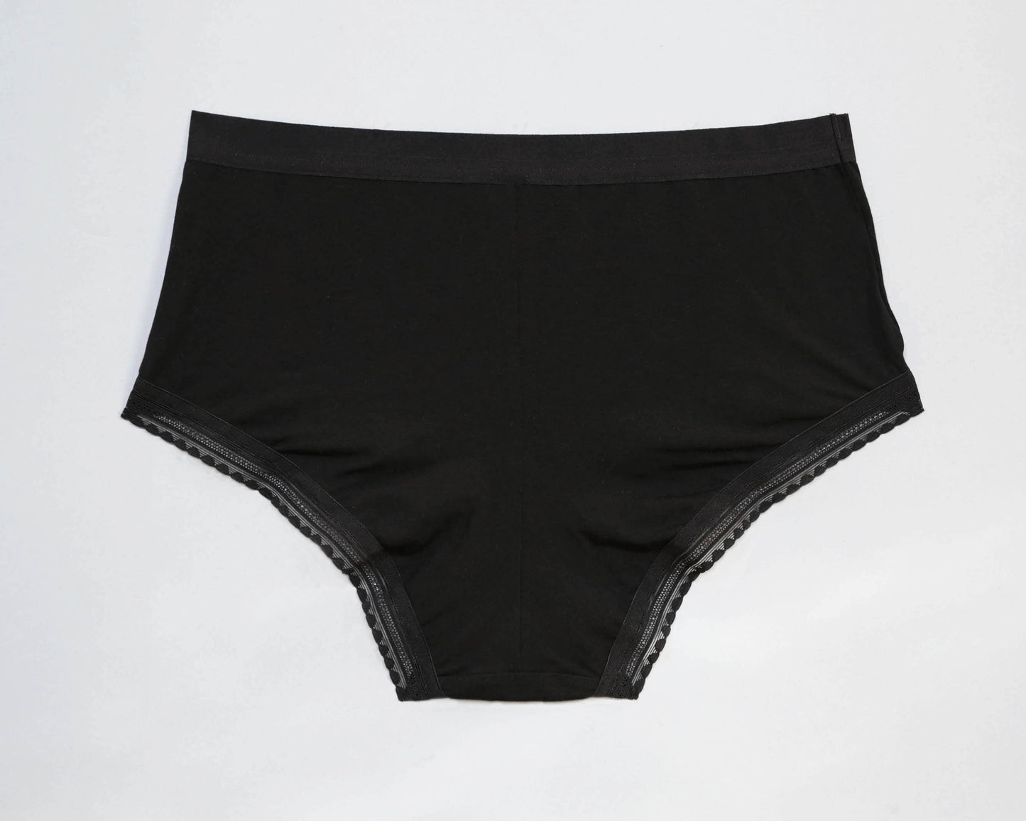 Full back view of The Bamboo Hipster, with standard elastic in the leg opening.