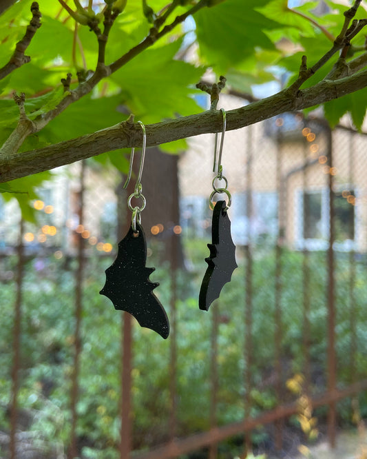 3D-printed earrings - Bats
