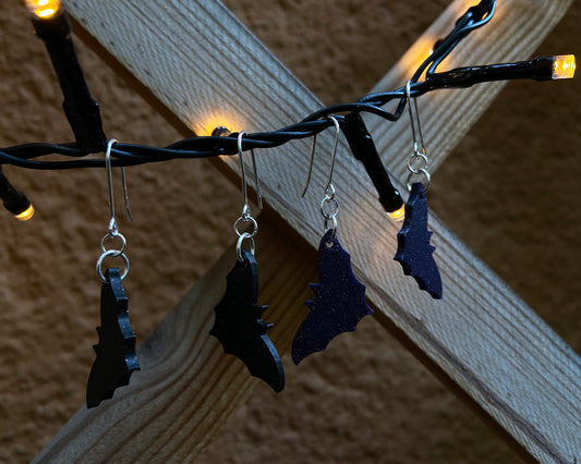 3D-printed earrings - Bats