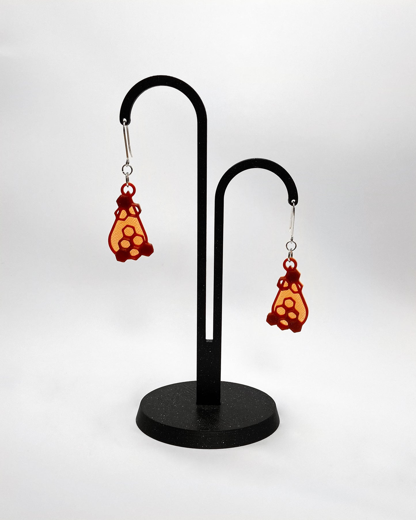 3D-printed earrings - Honey small