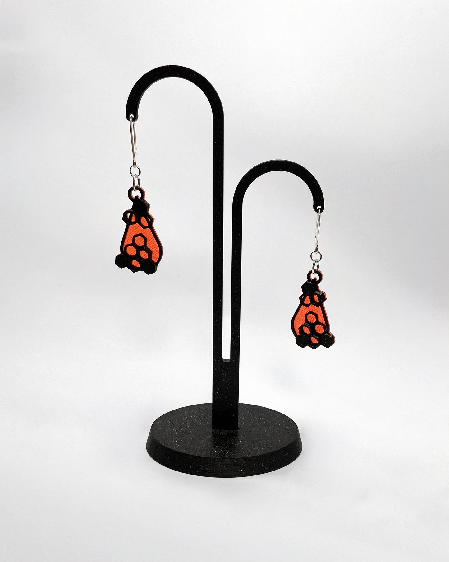 3D-printed earrings - Honey small