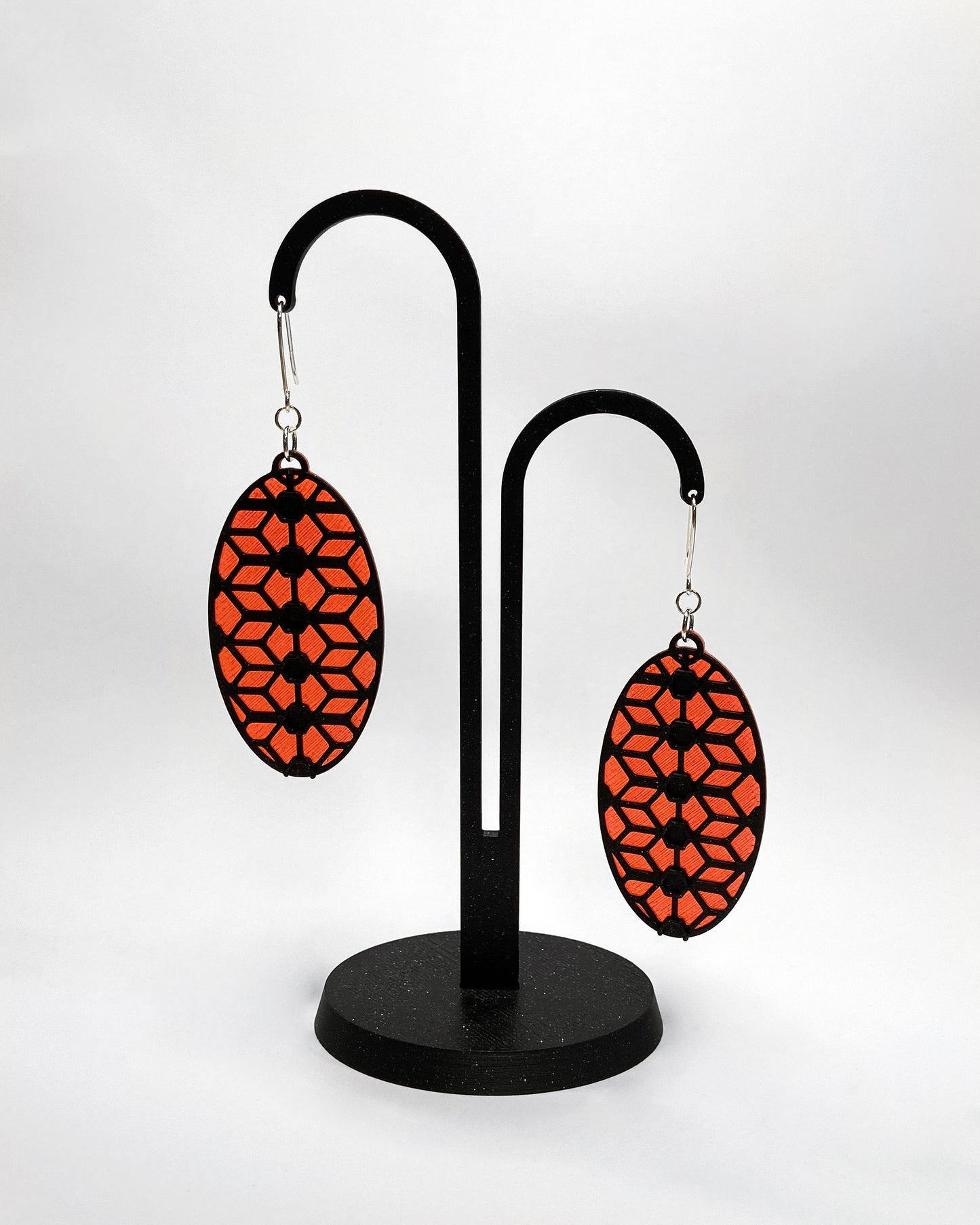 3D-printed earrings - Lace