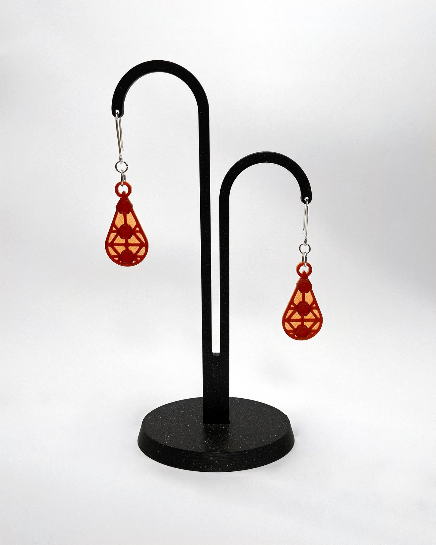 3D-printed earrings - Lace small