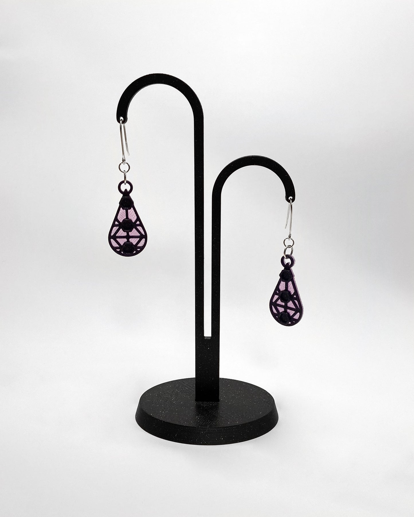 3D-printed earrings - Lace small