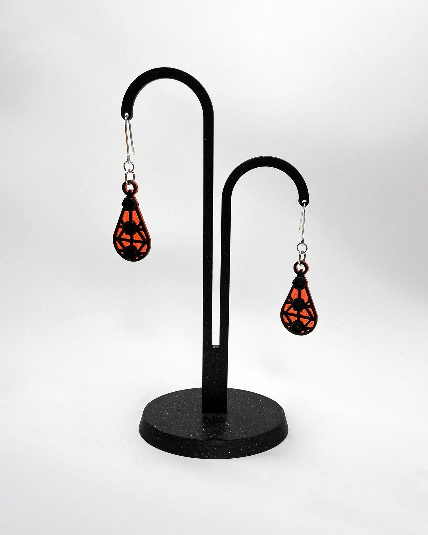 3D-printed earrings - Lace small