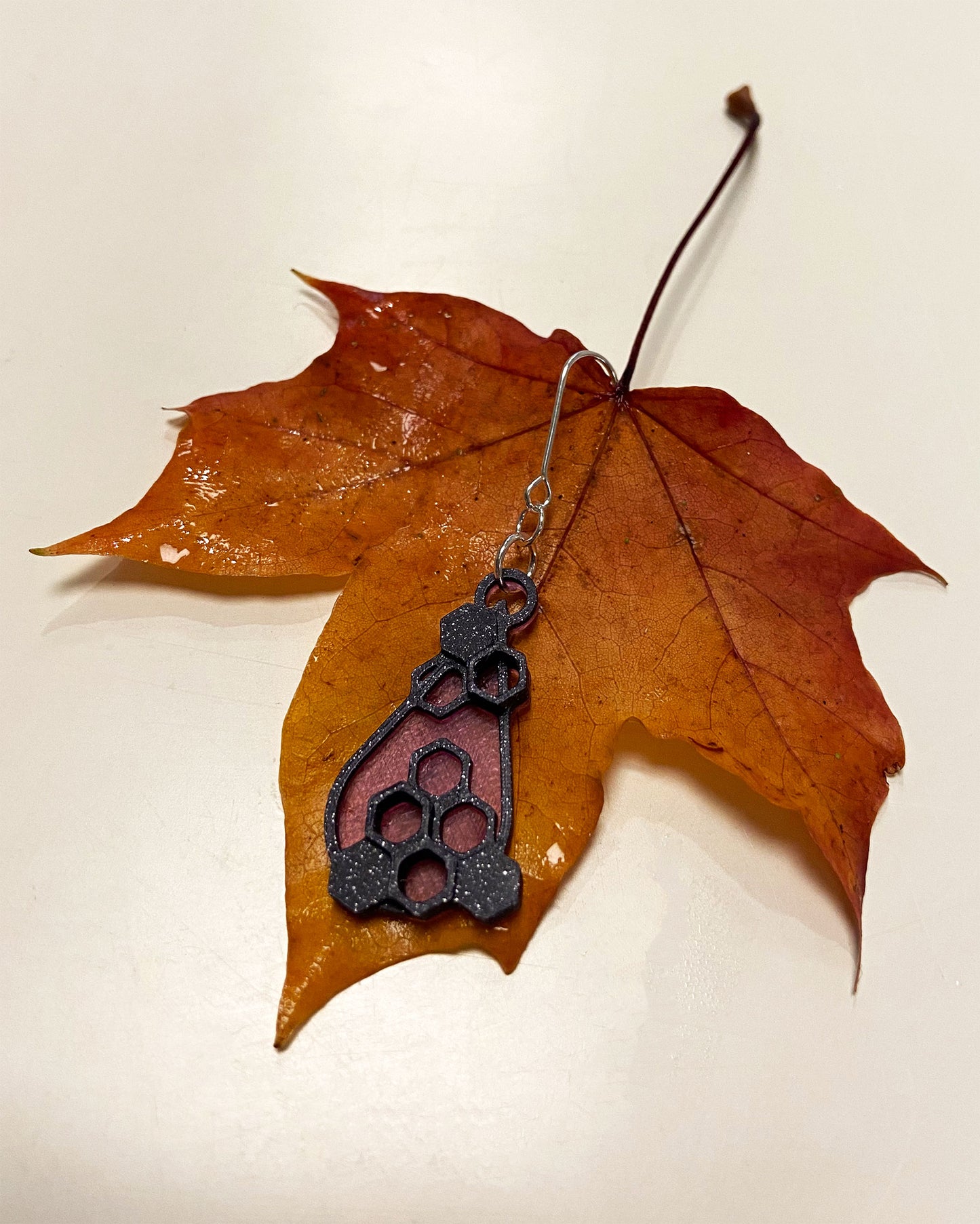 3D-printed earrings - Honey small